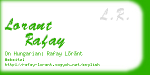 lorant rafay business card